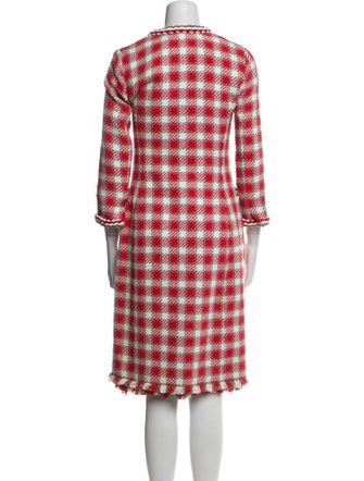 Oscar de la Renta 2021 Plaid Print Skirt Suit