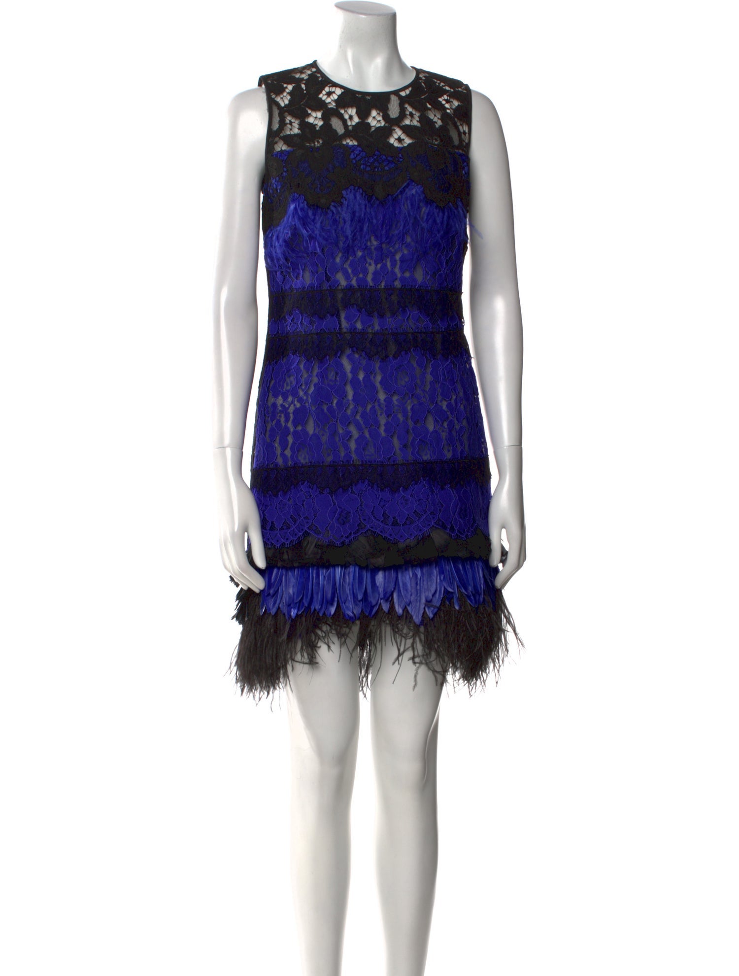 Oscar de la Renta Lace Pattern Mini Dress