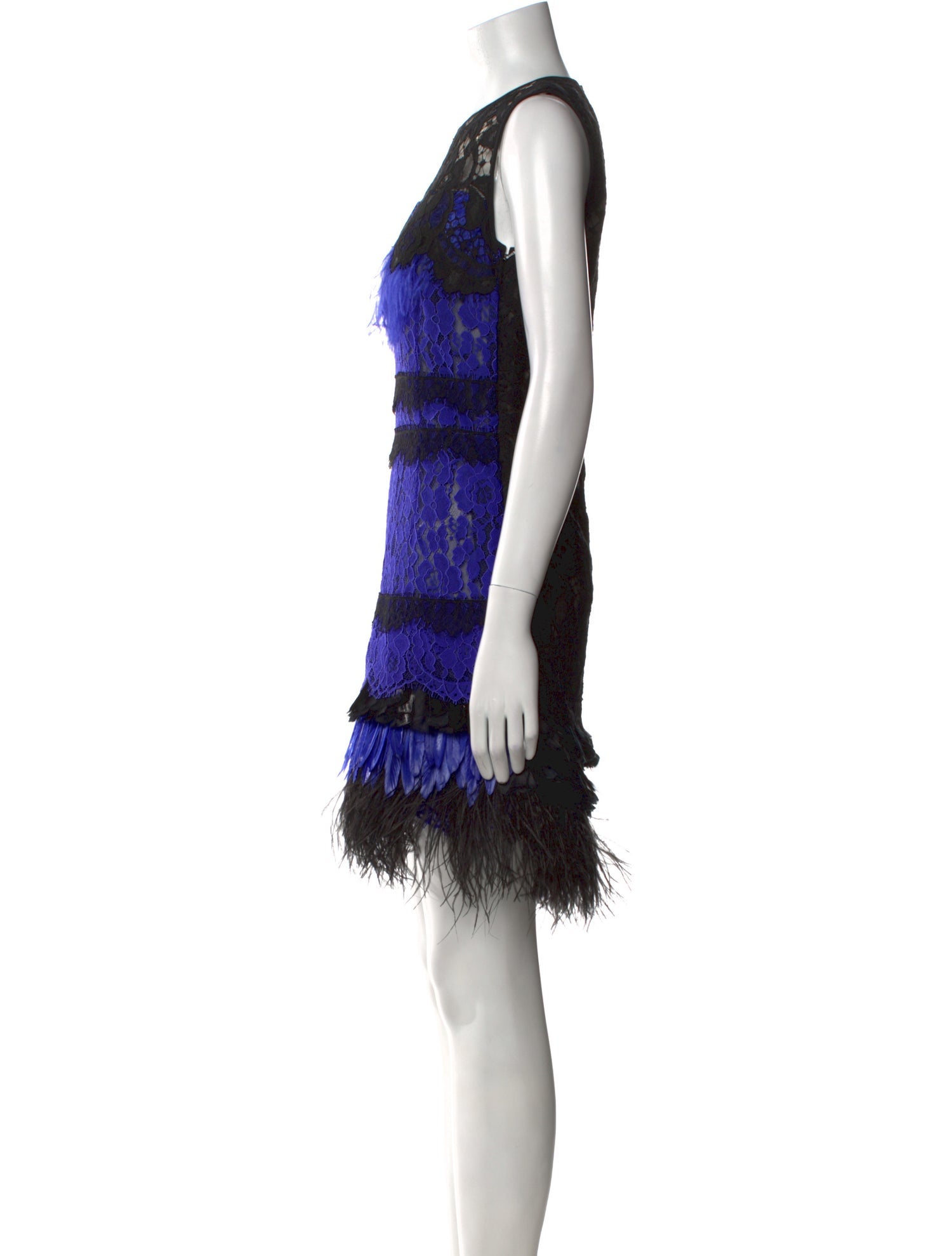 Oscar de la Renta Lace Pattern Mini Dress