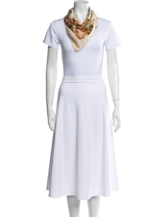 Oscar de la Renta Silk Floral Print Scarf