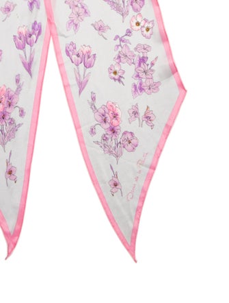 Oscar de la Renta Silk Floral Print Scarf