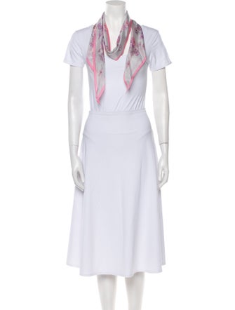 Oscar de la Renta Silk Floral Print Scarf