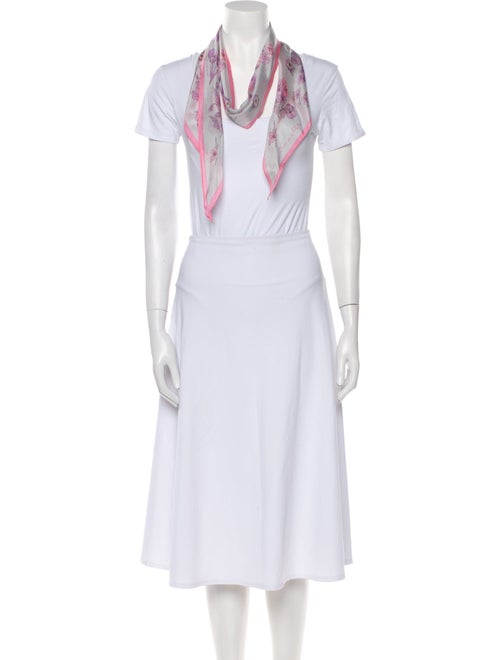 Oscar de la Renta Silk Floral Print Scarf