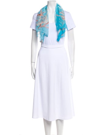 Oscar de la Renta Silk Printed Scarf