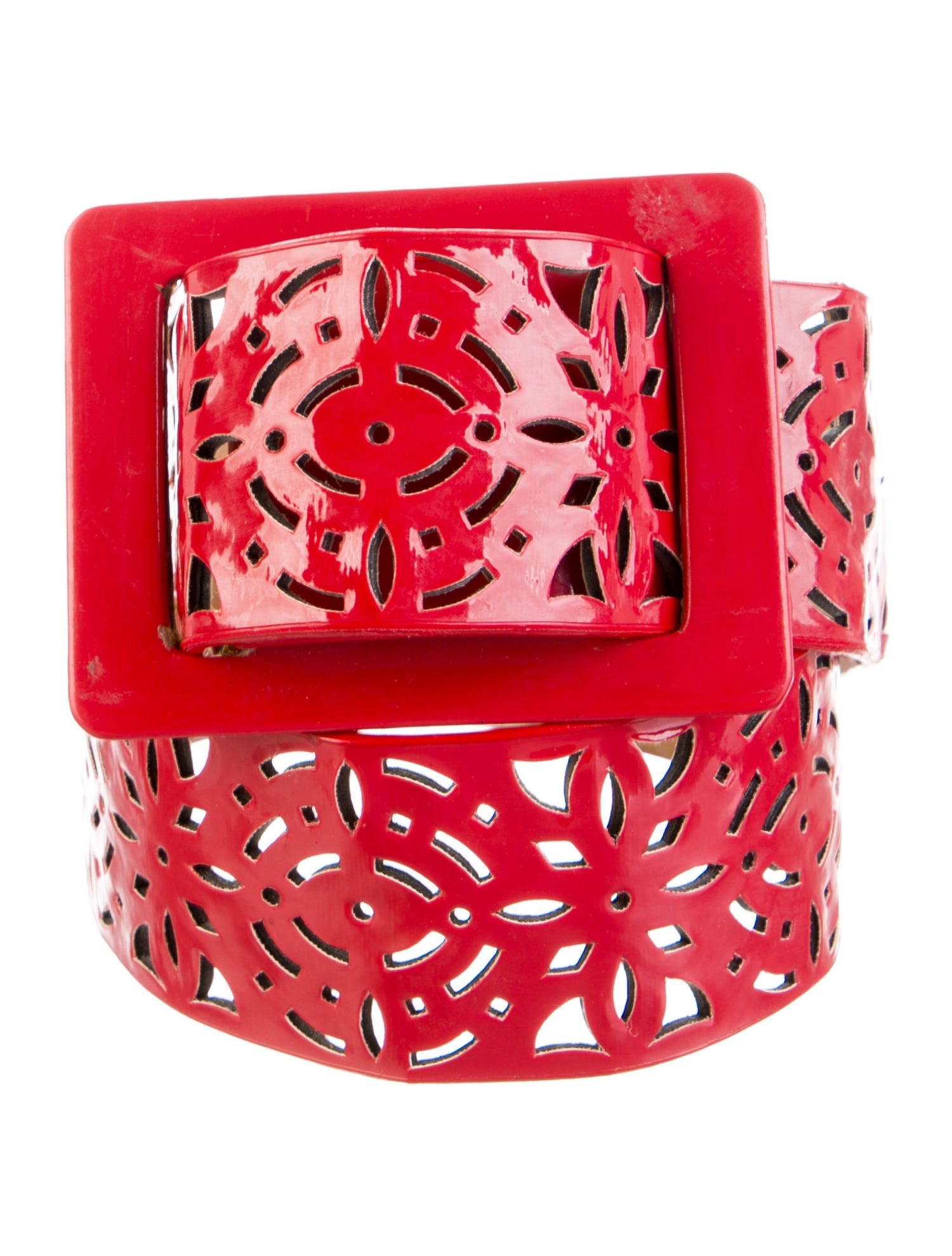 Oscar de la Renta Wide Patent Leather Belt