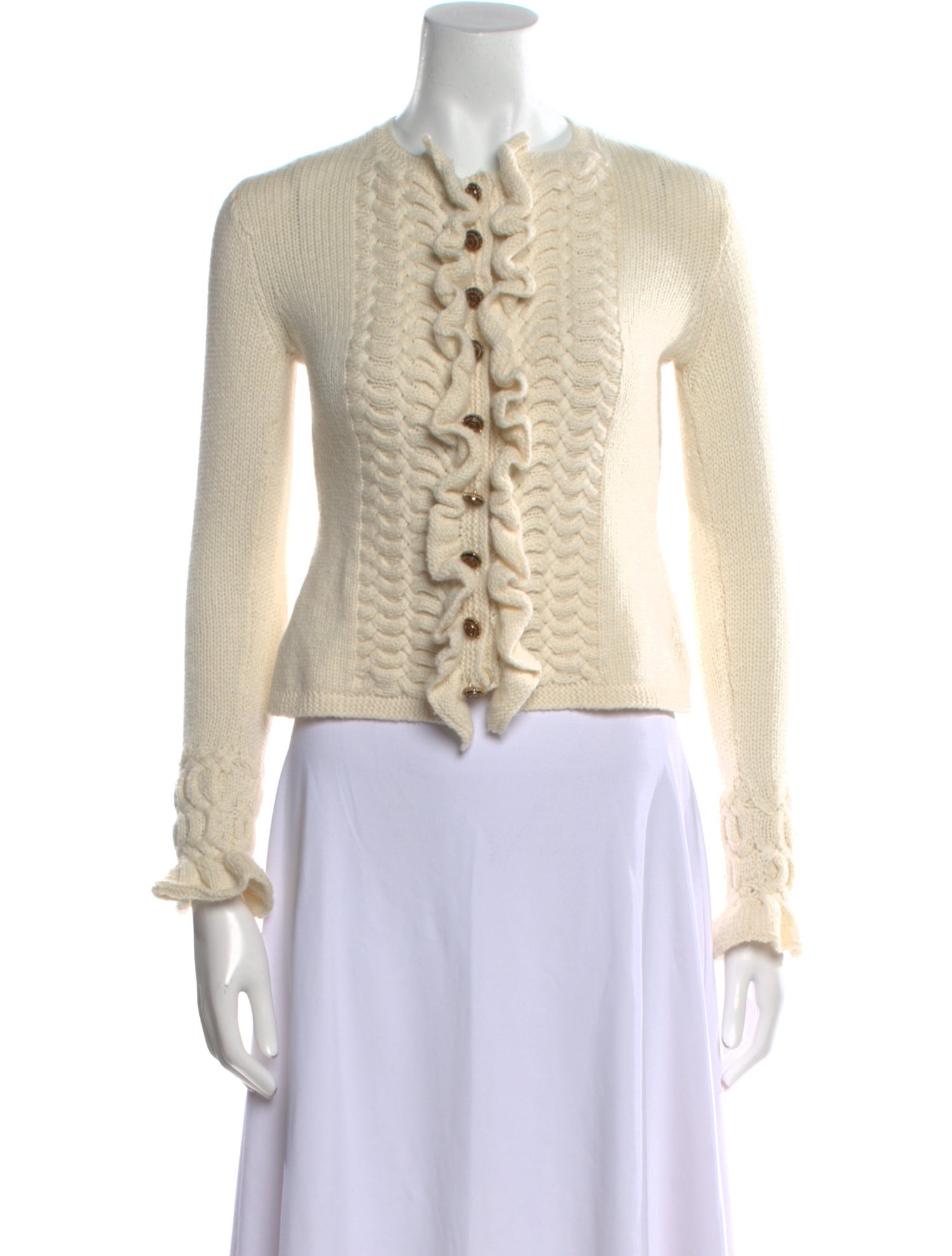 Oscar de la Renta Cashmere Crew Neck Sweater