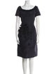Oscar de la Renta Scoop Neck Knee-Length Dress