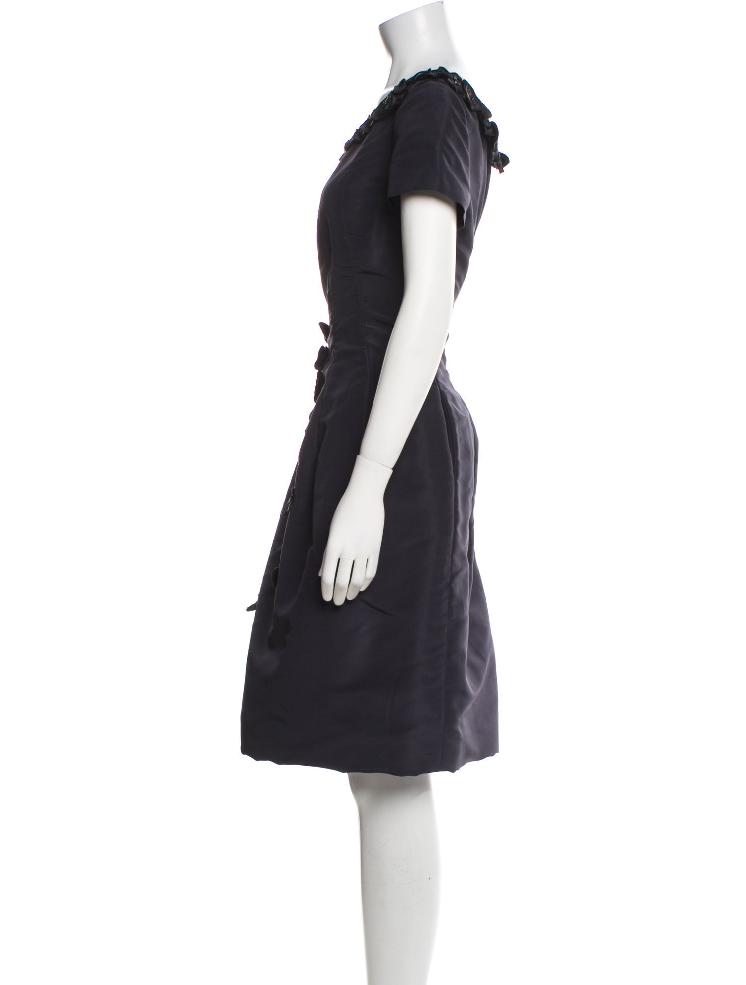Oscar de la Renta Scoop Neck Knee-Length Dress