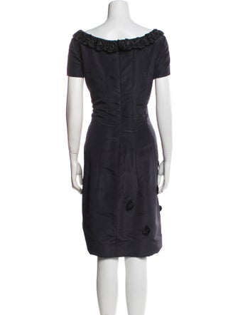 Oscar de la Renta Scoop Neck Knee-Length Dress