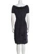 Oscar de la Renta Scoop Neck Knee-Length Dress