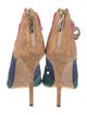 Oscar de la Renta Suede Colorblock Pattern Pumps