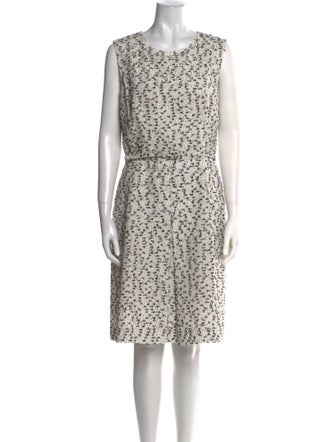 Oscar de la Renta Printed Knee-Length Dress