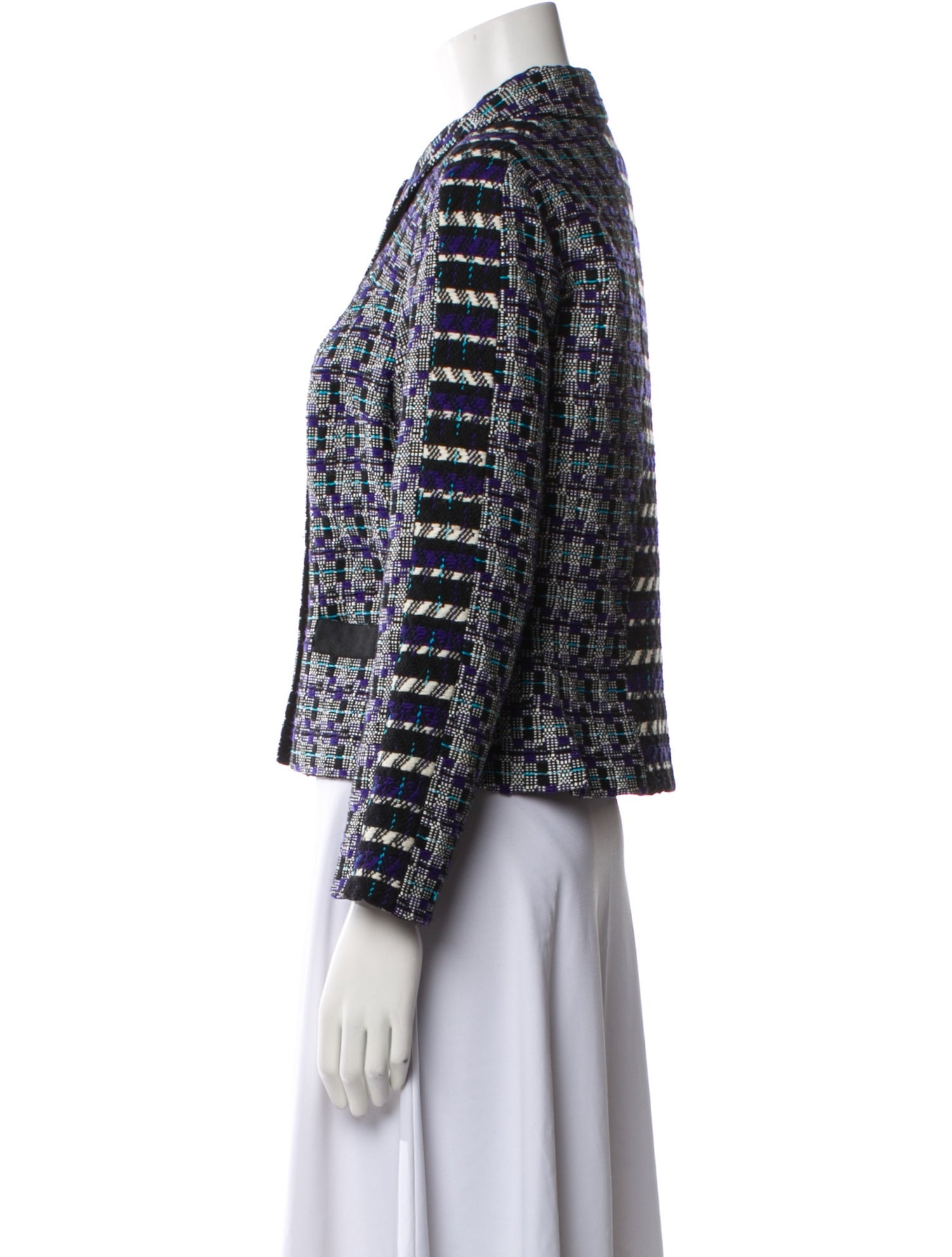 Oscar de la Renta 2015 Tweed Pattern Evening Jacket