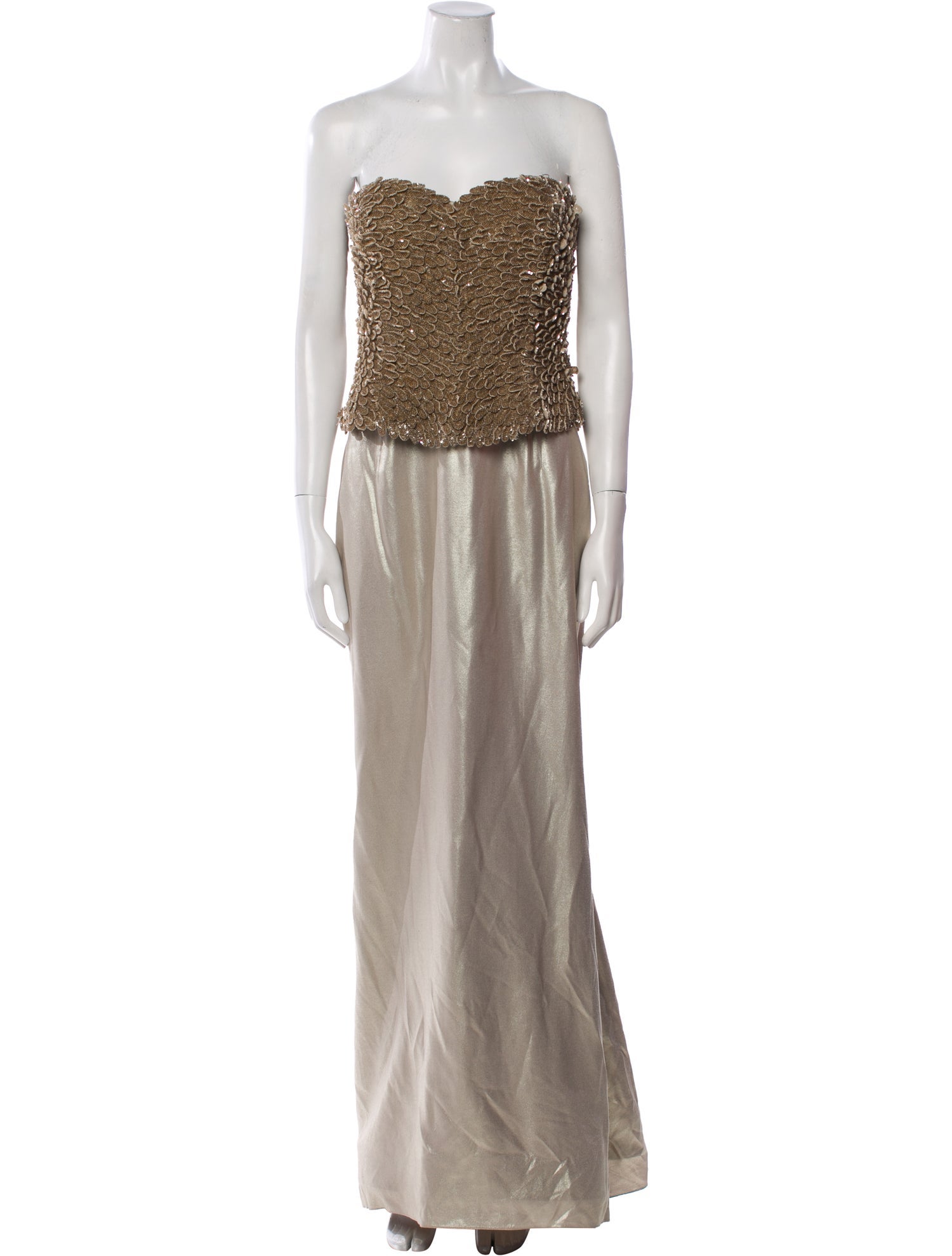 Oscar de la Renta Strapless Long Dress