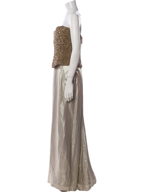 Oscar de la Renta Strapless Long Dress