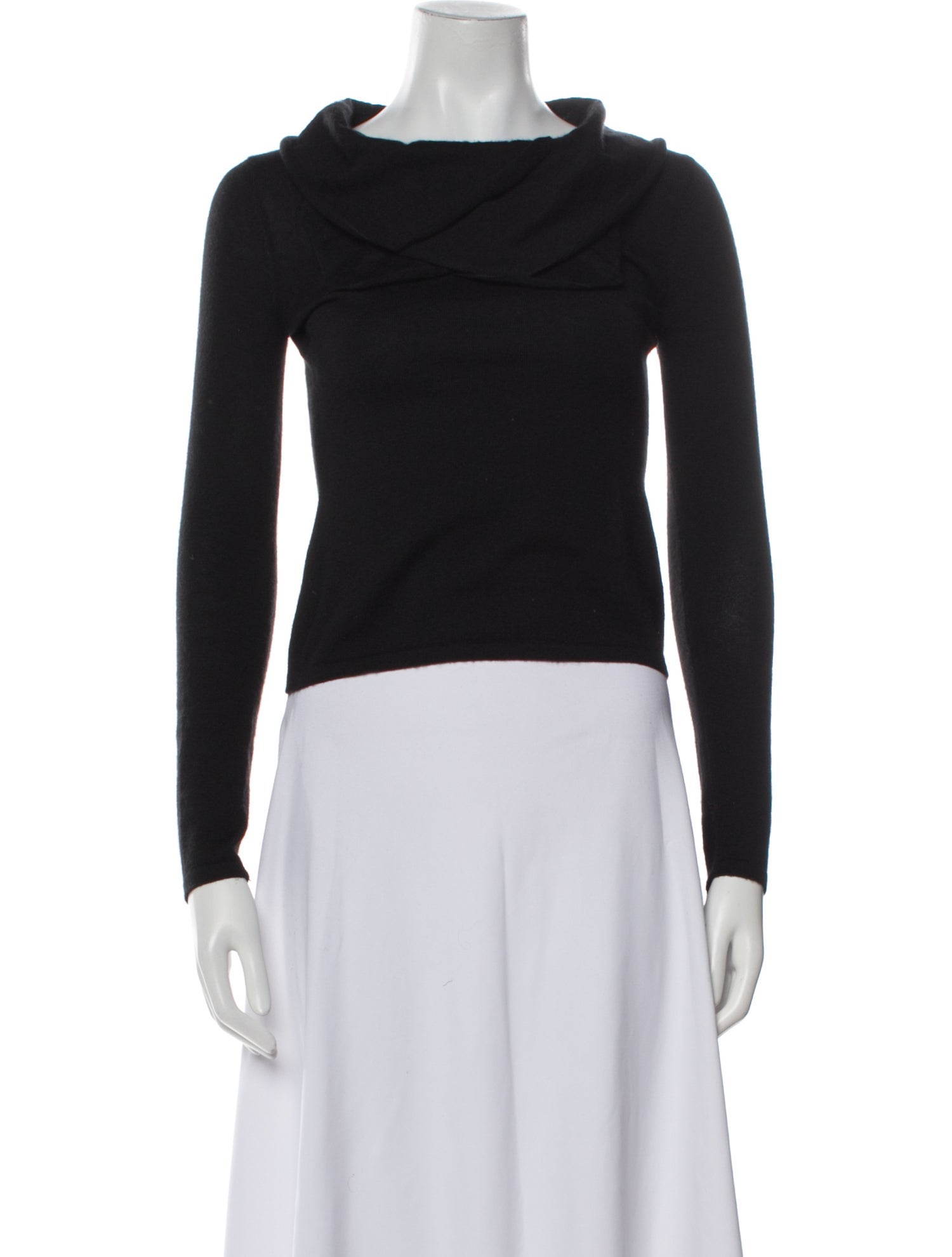 Oscar de la Renta Cashmere Cowl Neck Sweater