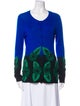 Oscar de la Renta Cashmere Printed Sweater