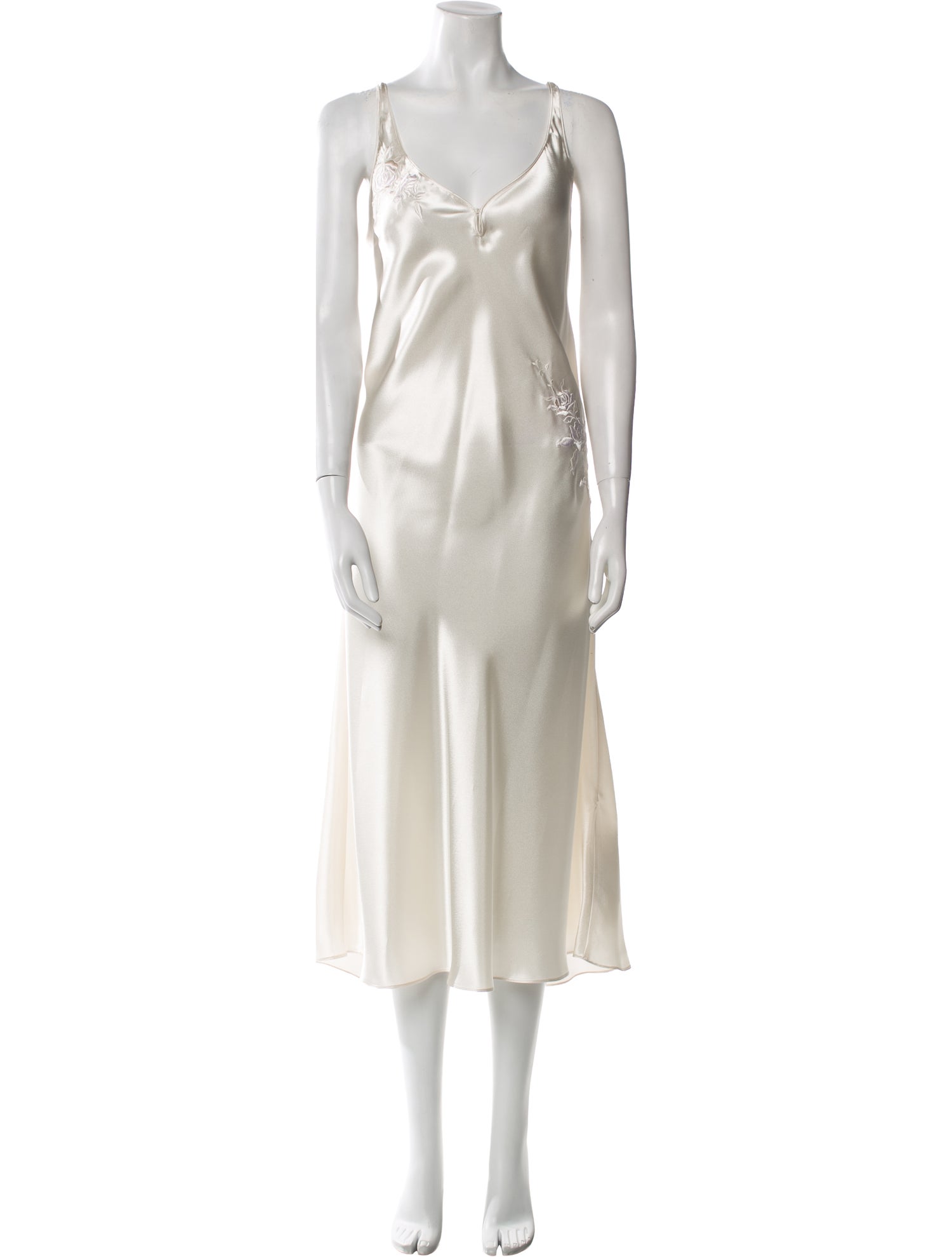 Oscar de la Renta V-Neck Long Dress