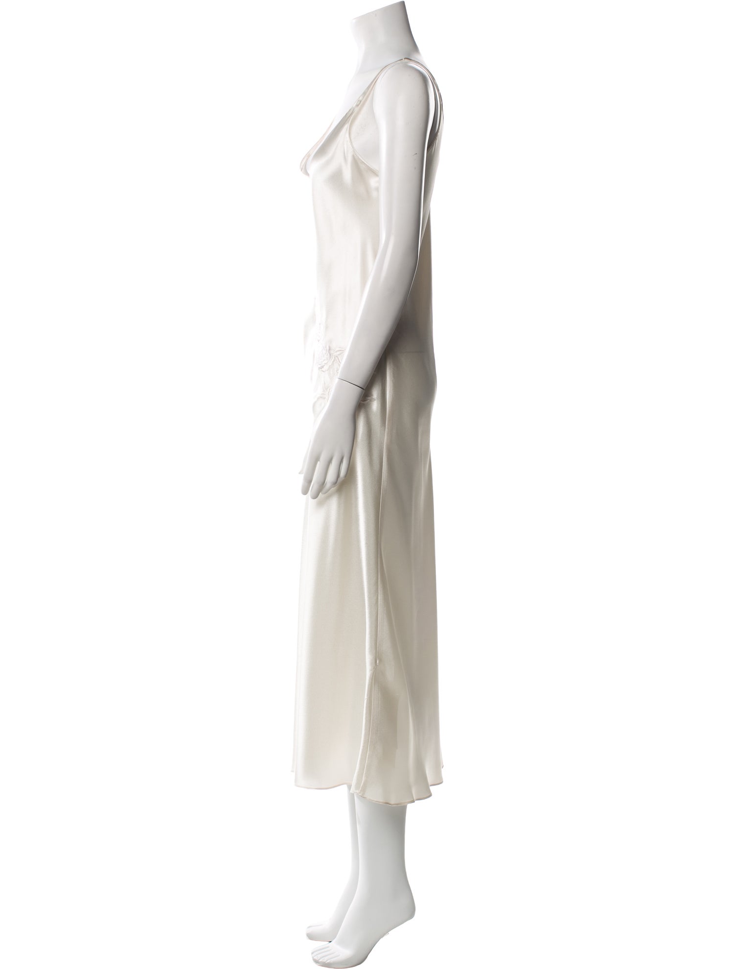 Oscar de la Renta V-Neck Long Dress