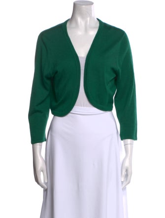 Oscar de la Renta Cashmere Open Front Sweater