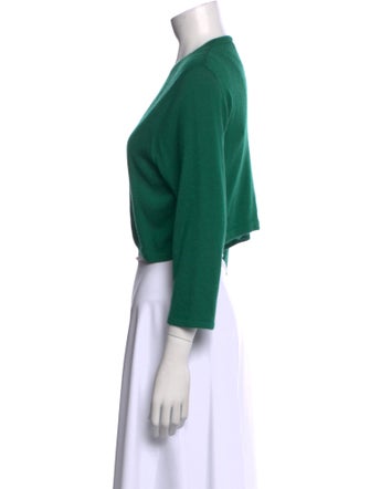 Oscar de la Renta Cashmere Open Front Sweater