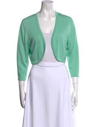 Oscar de la Renta Cashmere Open Front Sweater