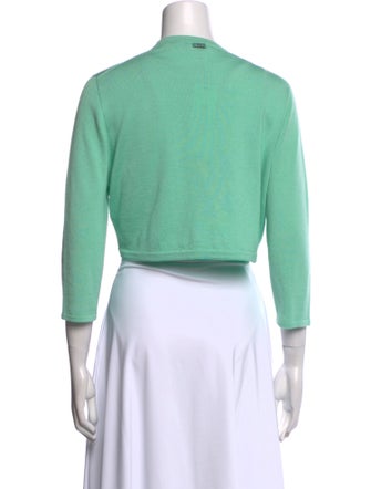 Oscar de la Renta Cashmere Open Front Sweater