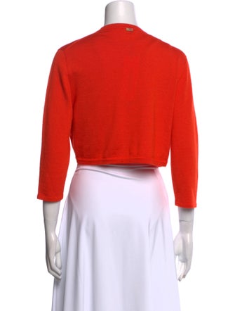 Oscar de la Renta Cashmere Open Front Sweater