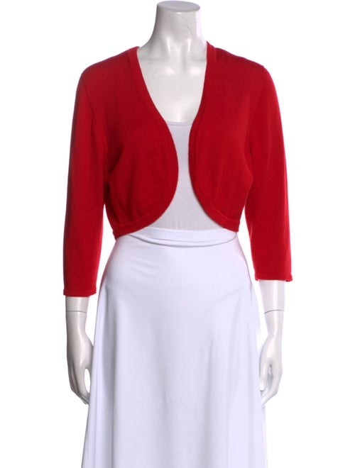 Oscar de la Renta Cashmere Open Front Sweater