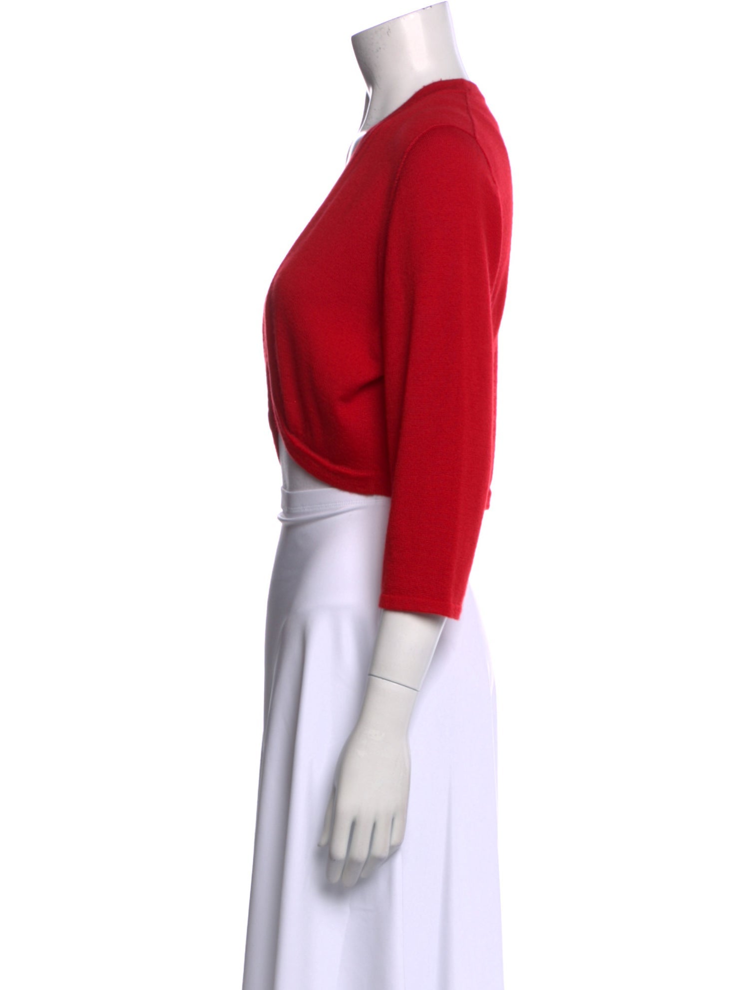 Oscar de la Renta Cashmere Open Front Sweater
