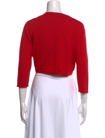 Oscar de la Renta Cashmere Open Front Sweater