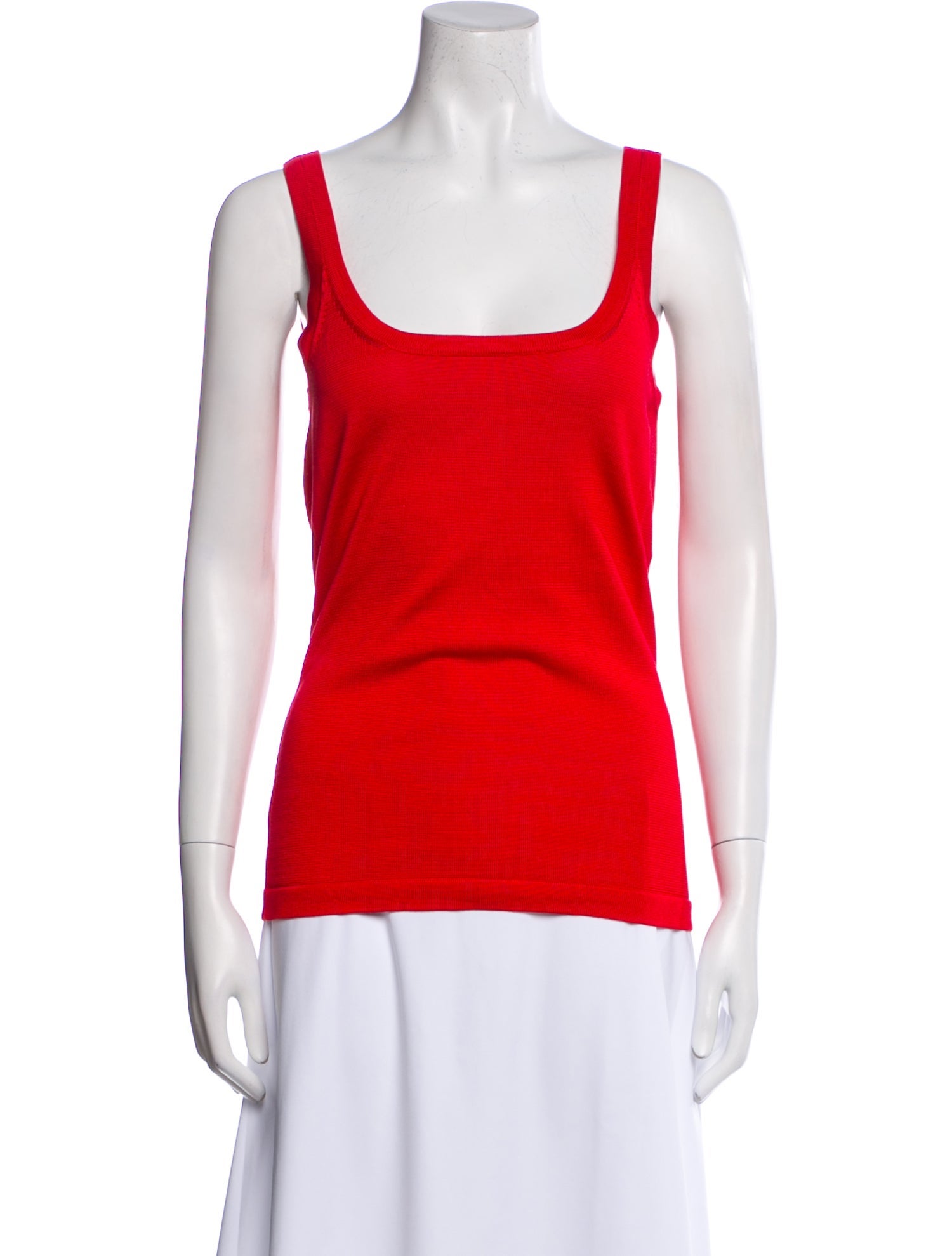 Oscar de la Renta Silk Scoop Neck Top