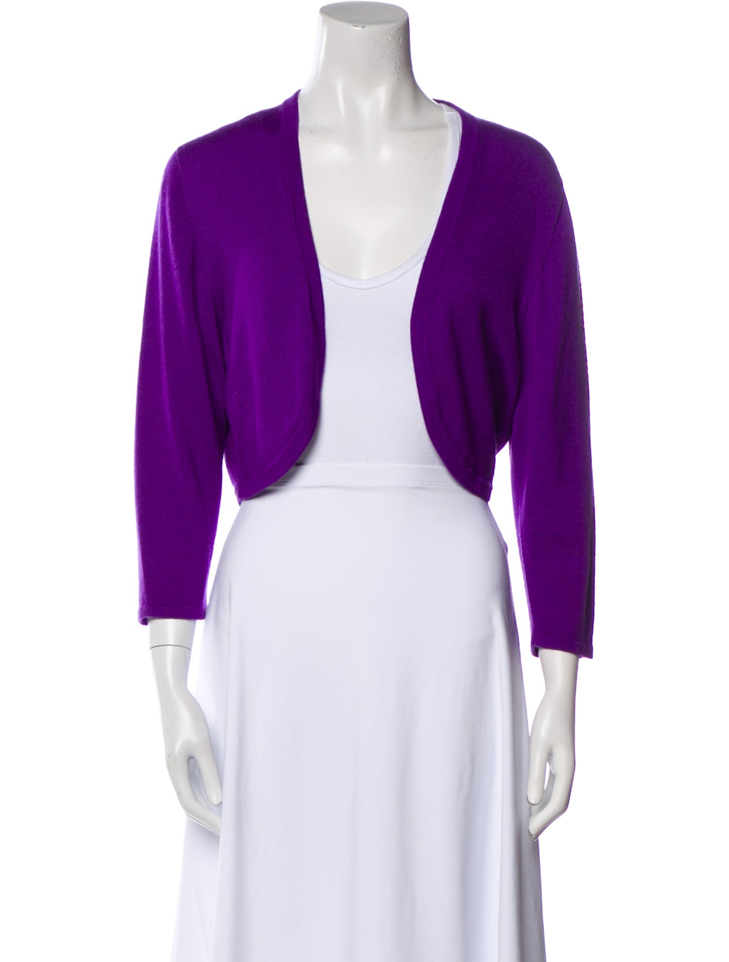 Oscar de la Renta Cashmere Open Front Sweater