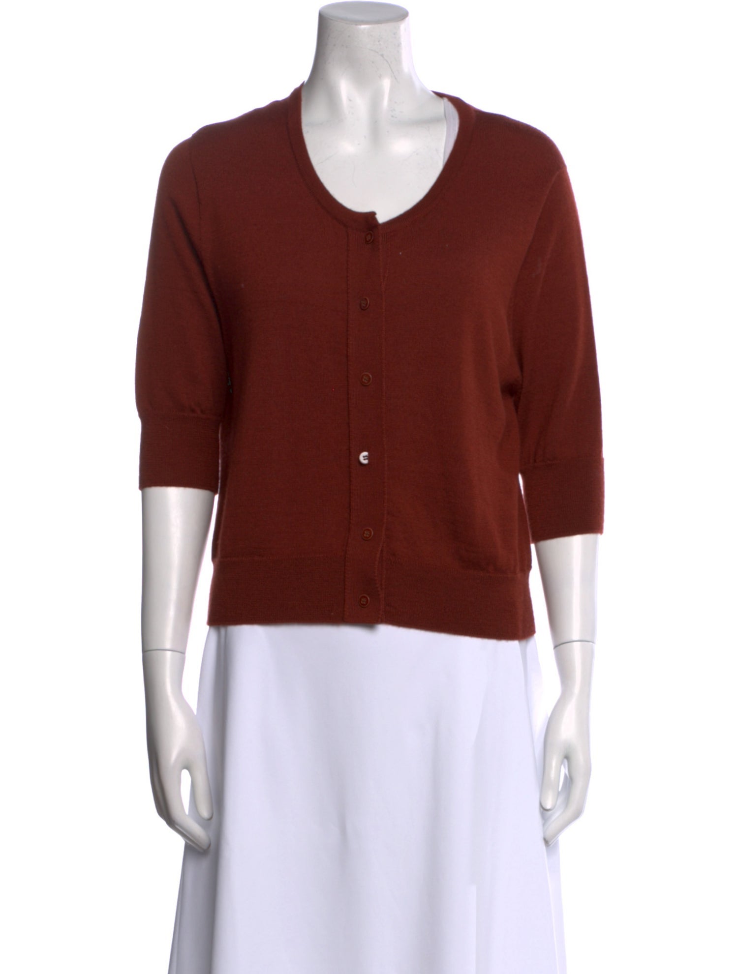 Oscar de la Renta Cashmere Scoop Neck Sweater