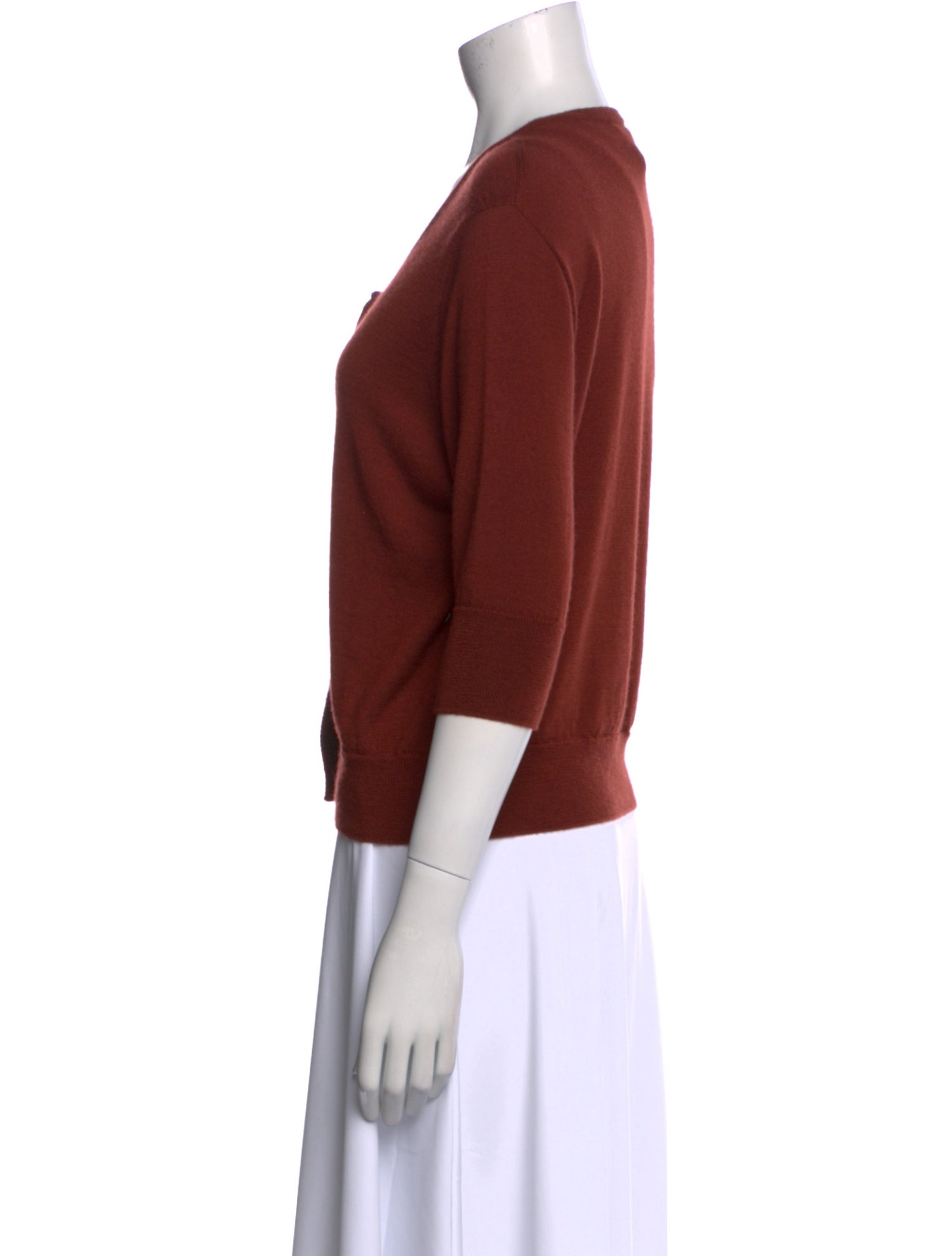 Oscar de la Renta Cashmere Scoop Neck Sweater