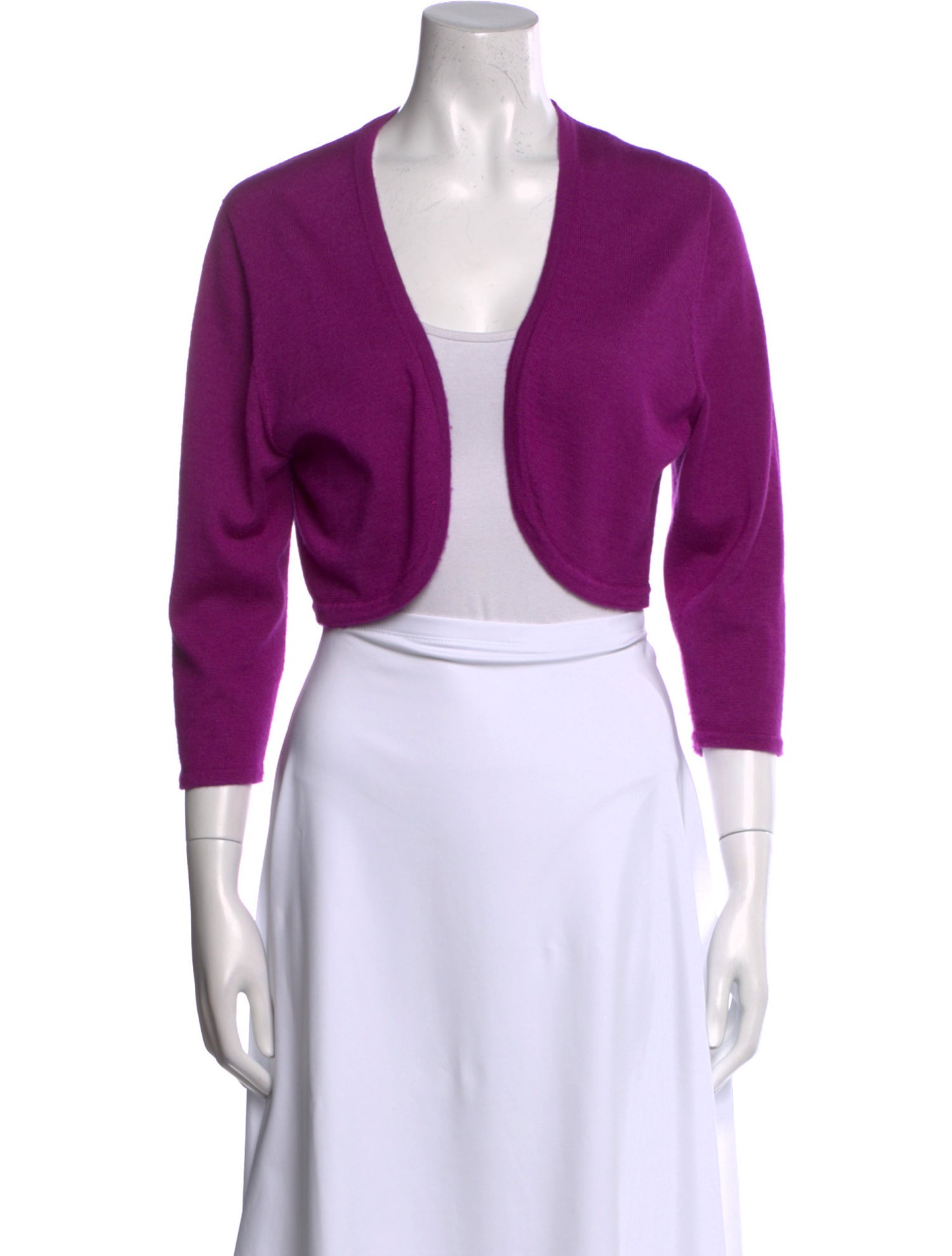 Oscar de la Renta Cashmere Open Front Sweater