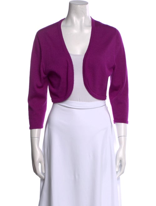 Oscar de la Renta Cashmere Open Front Sweater