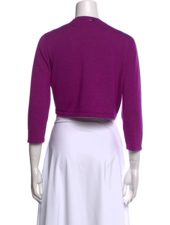 Oscar de la Renta Cashmere Open Front Sweater