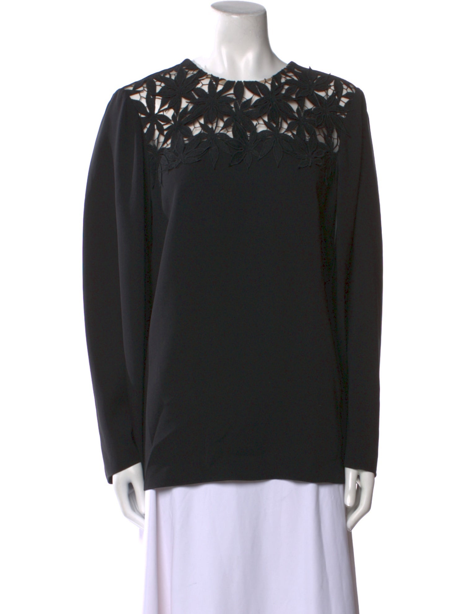 Oscar de la Renta Silk Crew Neck Sweatshirt