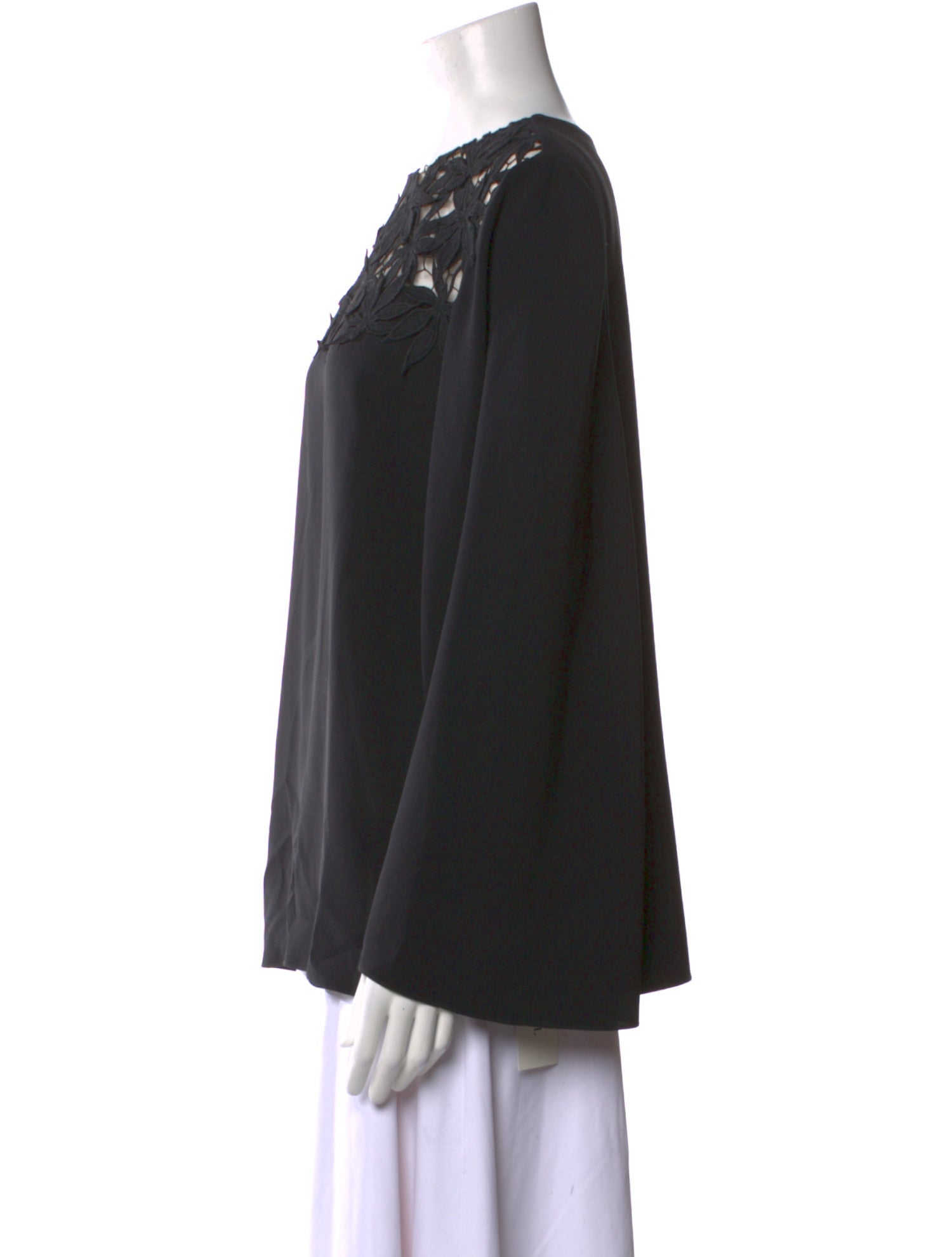 Oscar de la Renta Silk Crew Neck Sweatshirt