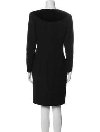 Oscar de la Renta V-Neck Knee-Length Dress