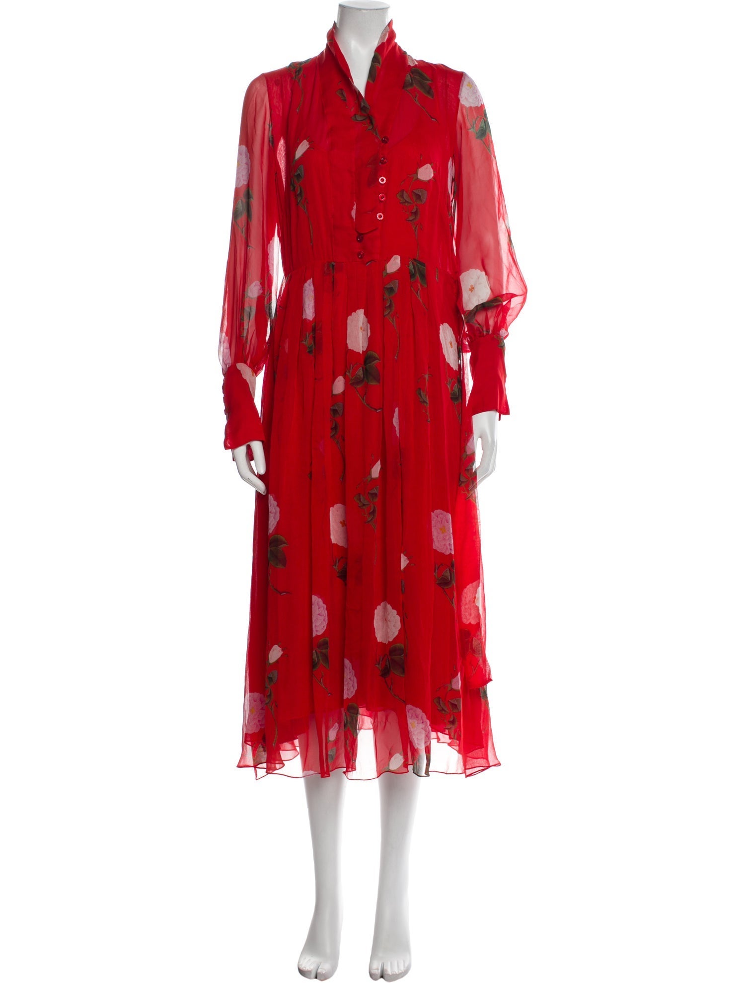 Oscar de la Renta Silk Long Dress