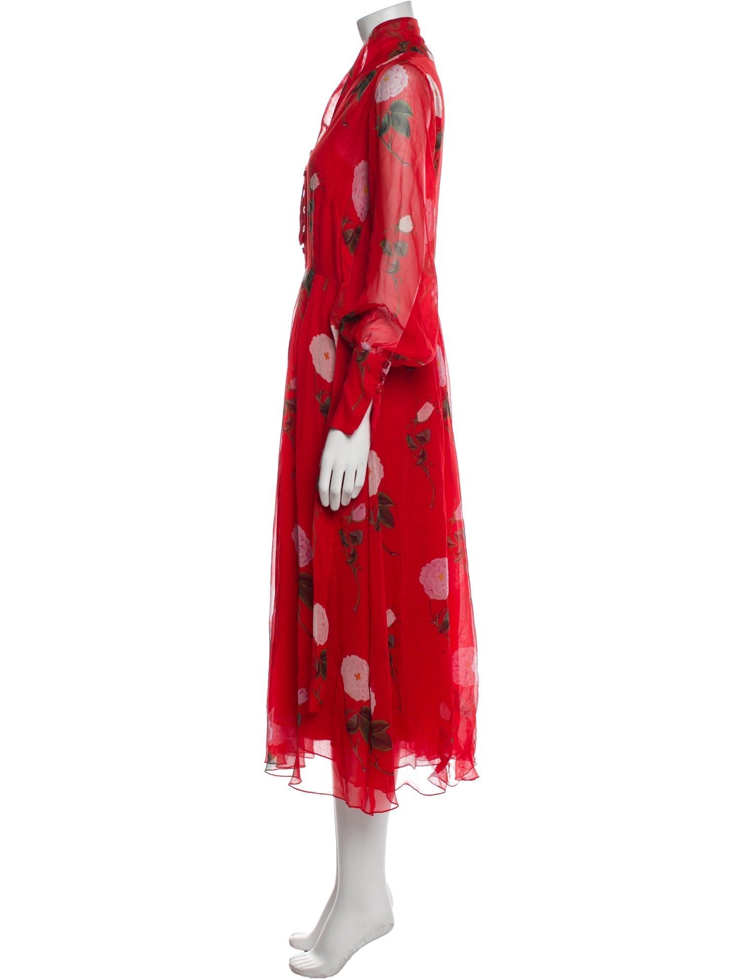 Oscar de la Renta Silk Long Dress