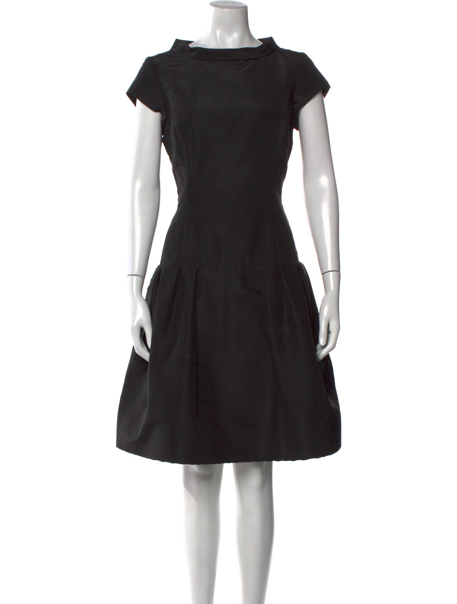 Oscar de la Renta Bateau Neckline Knee-Length Dress