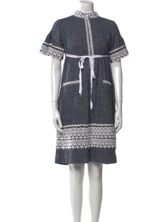 Oscar de la Renta Printed Knee-Length Dress