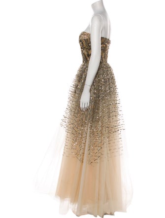 Oscar de la Renta Silk Long Dress