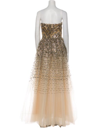 Oscar de la Renta Silk Long Dress