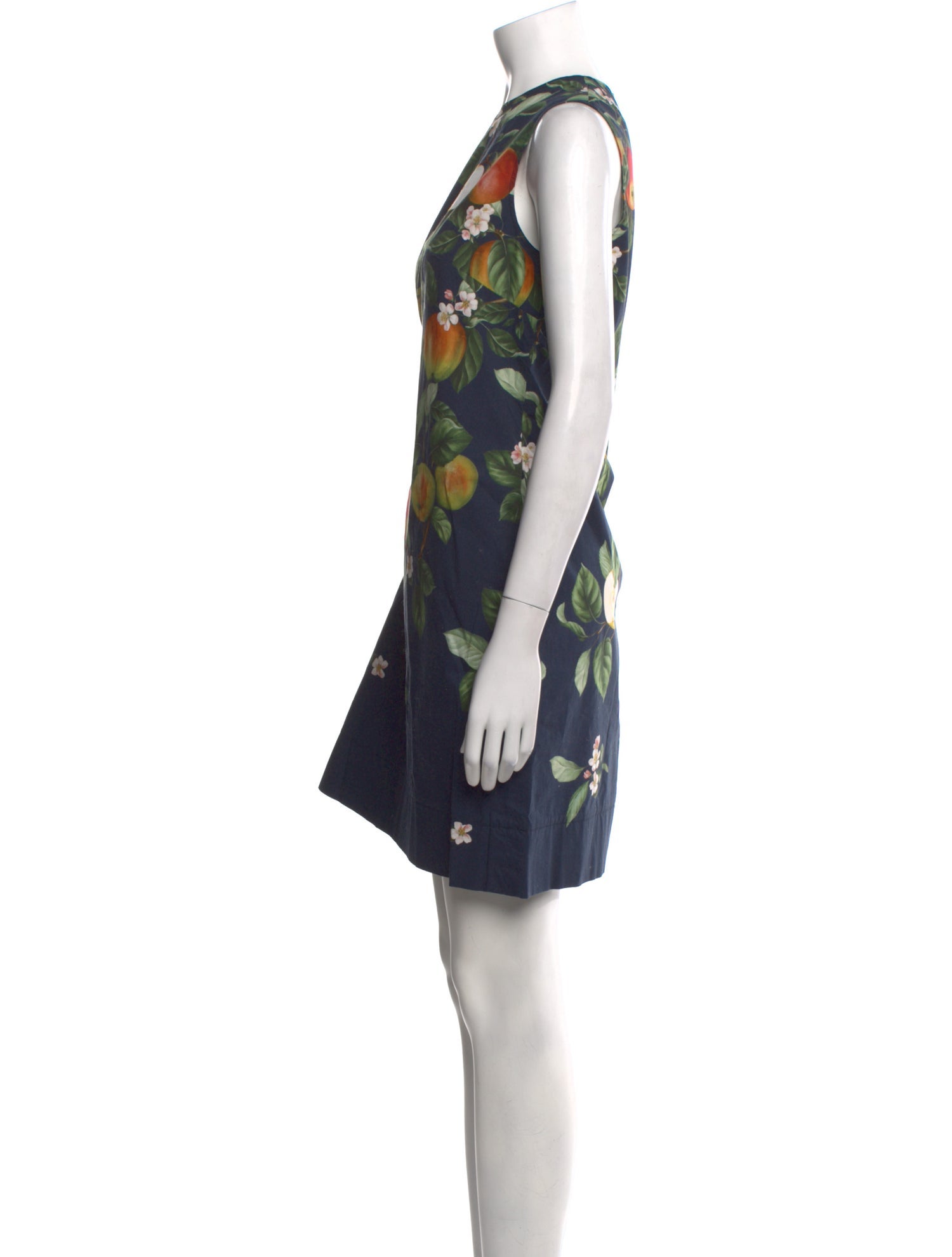 Oscar de la Renta Floral Print Mini Dress