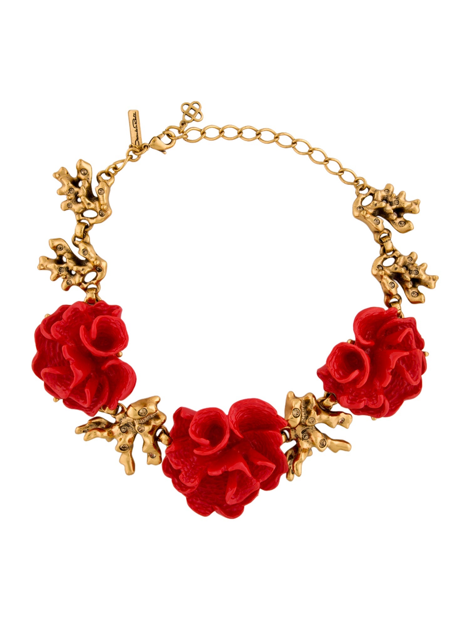 Oscar de la Renta Crystal & Resin Collar Necklace