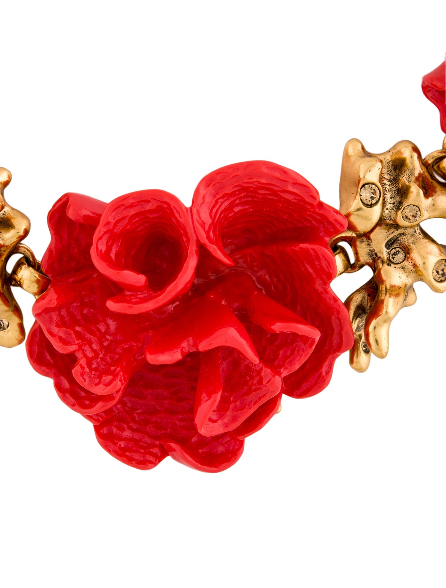 Oscar de la Renta Crystal & Resin Collar Necklace